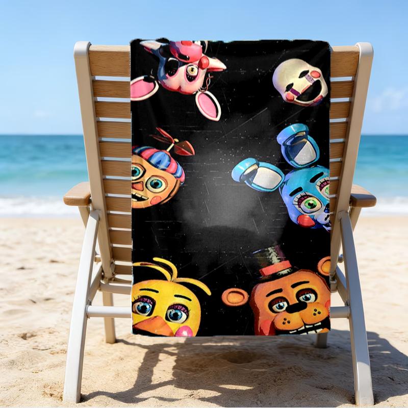 Proof Beach Towel with a Five Nights At Freddy's Pattern - Soft,absorbent,quick-drying,machine Washable - Perfect for Swimming,camping,bathing