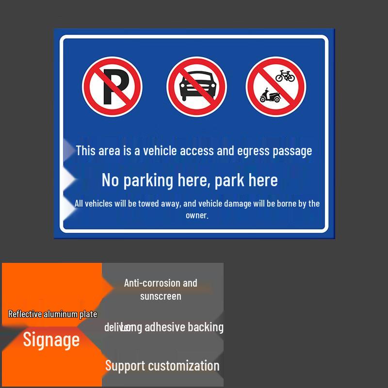 Reflective Aluminum Sign Board 40x30cm