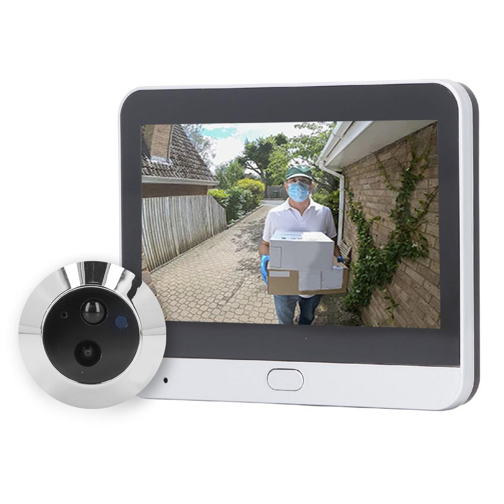 4.3inch IPS LCD Screen Digital Peephole Viewer 120 Degree Wide Angle 1080P WiFi Video Intercom