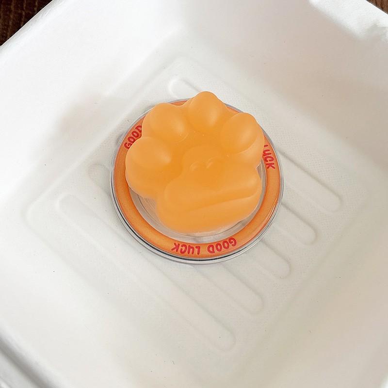 Solid Color 3D Cat Paw Magnetic Suction Phone Airbag Holder With Back Sticker Watching TV Shows Desktop Lazy People Portable