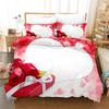 3D Red Rose Bedclothes Duvet Cover Bed Sets for Double Marriage Wedding Bedroom Bedding Set King Valentine's Day Quilt Cover Set