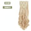 MISSQUEEN Long Wavy Ombre Hair Extensions 16 Hairpins Clipped In The Hair Extensions To Synthesize A Heat Resistant Thick Wig