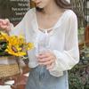 Langarmschals Poncho Rüschen Sonnenschutzschal Spitze Strickjacke Kurzer Obermantel Koreanischer Stil Schal