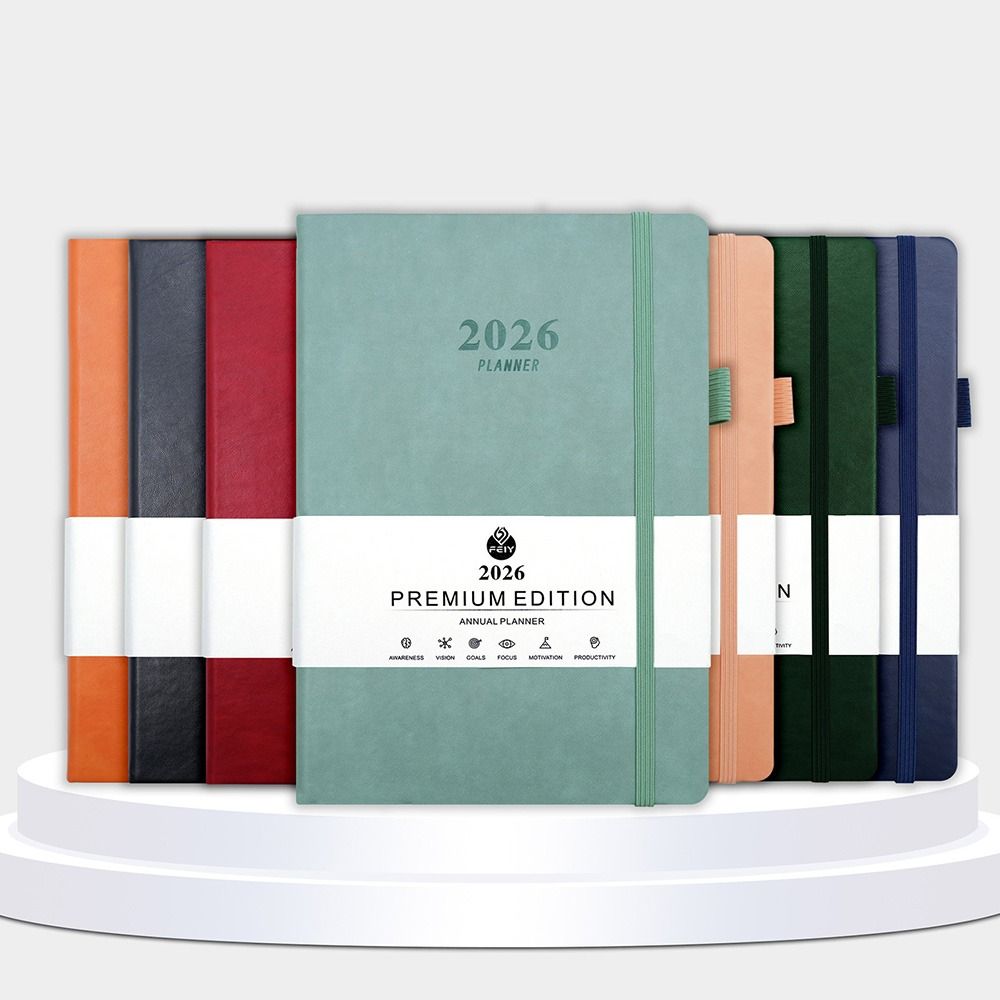 English 2026 Schedule Planner Notepad 12 Months 365 Days Efficiency Notebook  Office Supplies