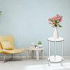 Space Saving Efficient Acrylic Side Table Display Rack with Storage Shelf, Small End Table for Living Room Bedroom