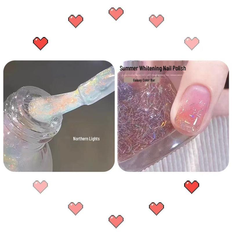 Wine Red Glitter Peel-Off Nail Polish - Long-Lasting Shiny Crystal Burst, 2026 New Internet Celebrity Favorite