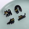 Japanese Cartoon Black Cat Series Alloy Brooch Metal Badge Lapel Pins Badges On Backpack Pines