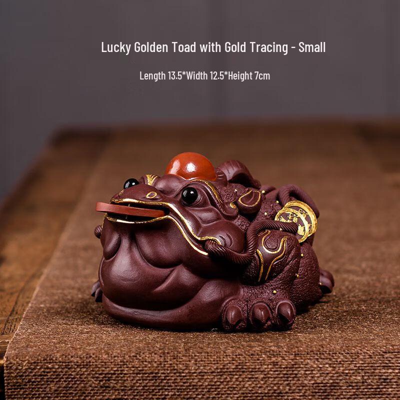 Zisha Golden Toad Tea Pet Ornament
