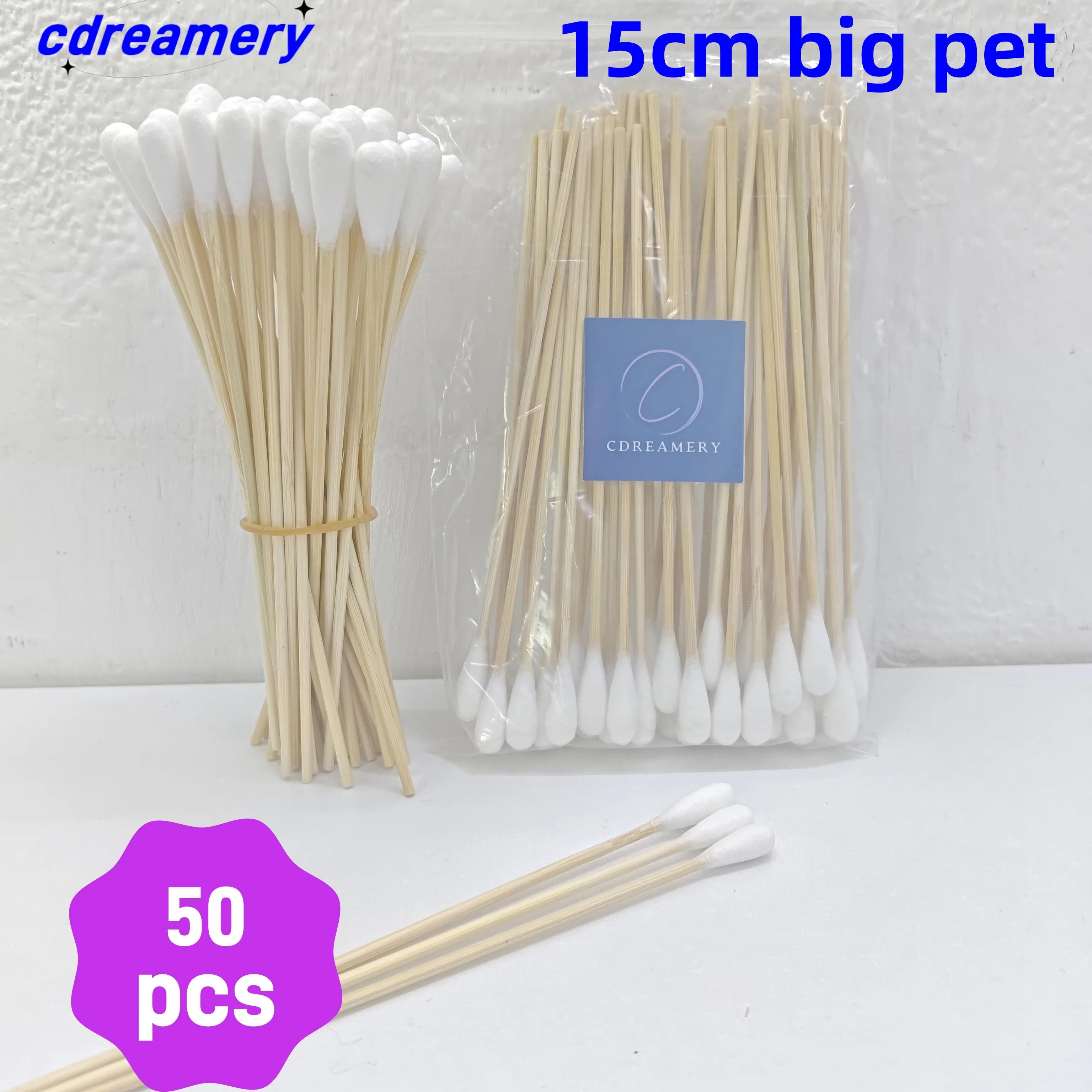 CDY Long Q Tips for TATTOO Cleaning, 400pcs 6 Inch  Bamboo Qtips Cotton Swabs Precision Swabs for Makeup, Ears, and Gun Cleaning