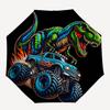 Monster Truck Themed Travel Umbrella 8 Ribs Automatic Opening and Closing, Portable Folding Design, Compact and Stylish Umbrella Suitable fo