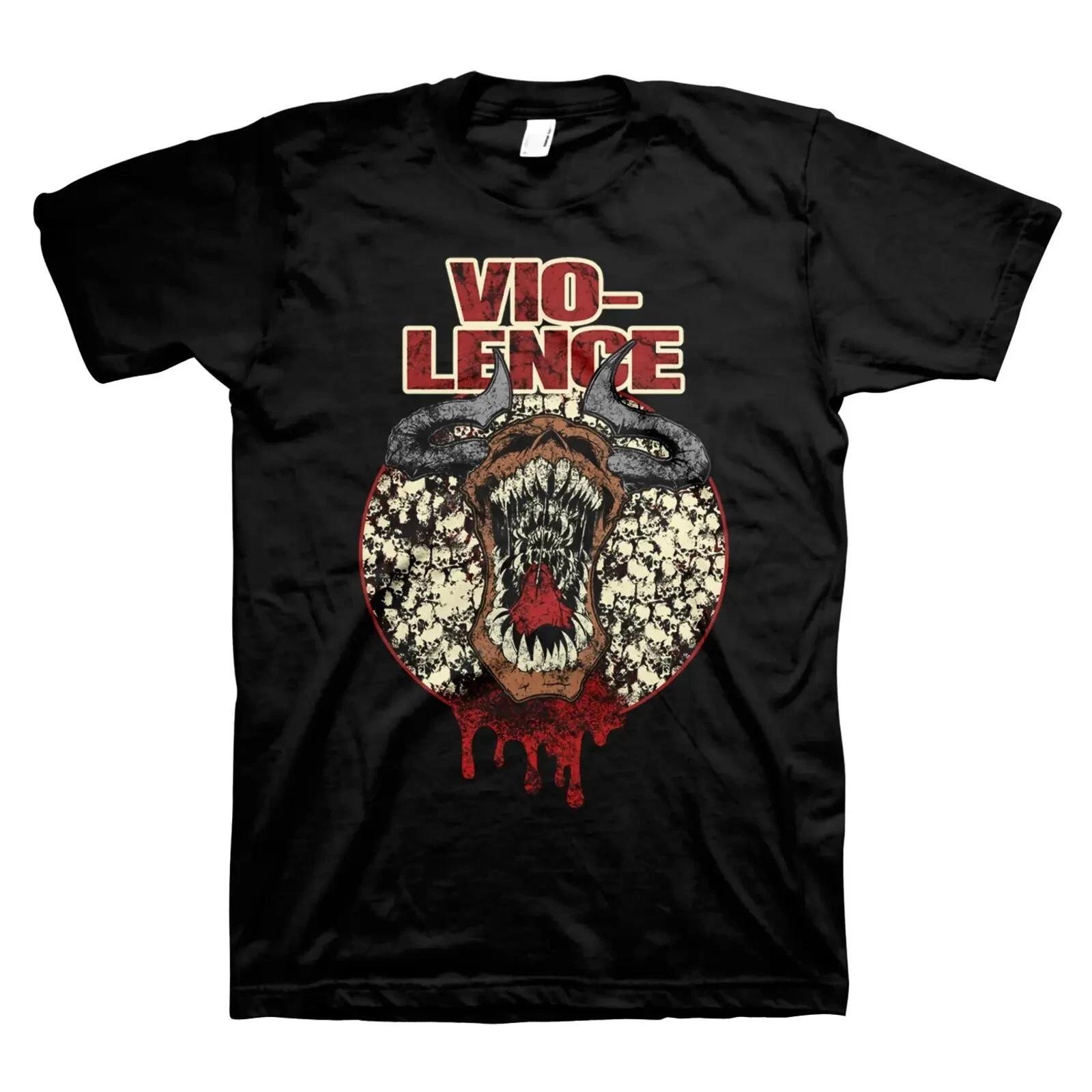 VIO-LENCE cd lgo Eternal Nightmare FACE SKULLS Official SHIRT XL New masses gain S