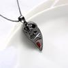 Gothic Minimalist Punk Creative Skull Red Love Magnetic Couple Heart Necklace for Women Men Jewelry Gifts Halloween