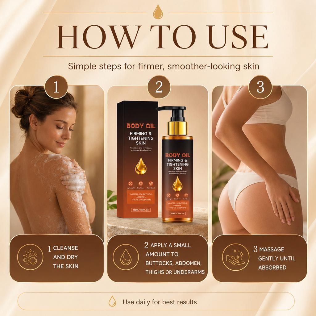Body Firming Oil - Moisturizing Body, Non-Greasy Fast Absorbing, 30ml
