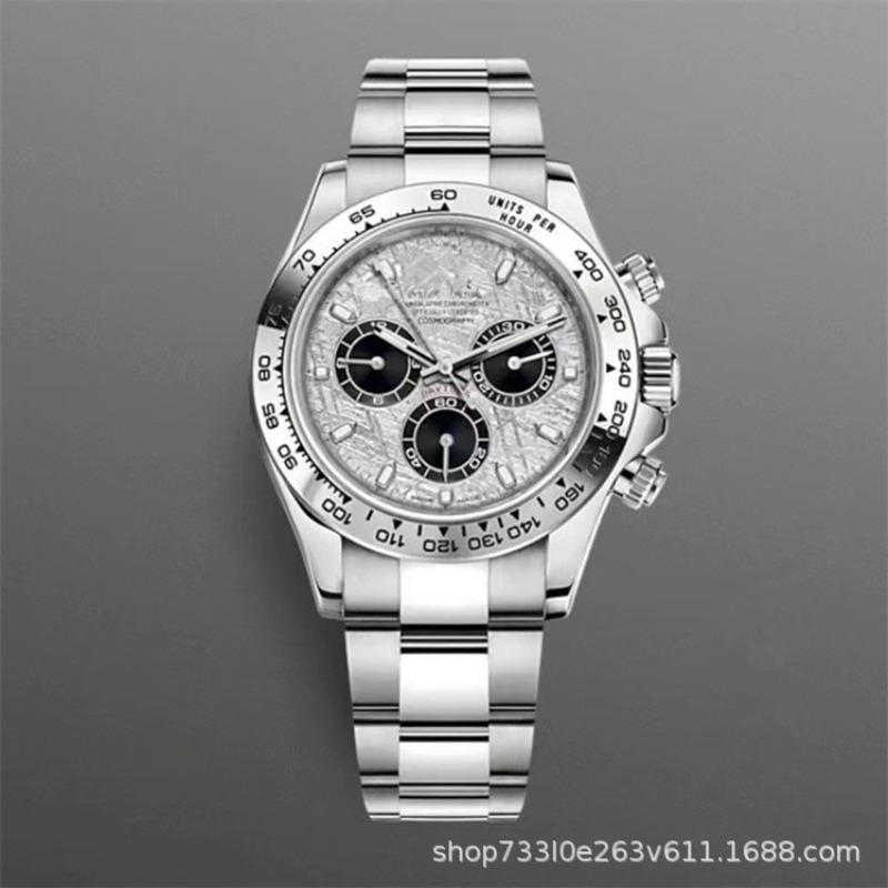 Montre Daytona Di Panda Bleu Glace Homme Montre Mécanique Entièrement Automatique Trois Compteurs Six Aiguilles Multifonctionnel Danny Road Chronographe
