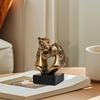 Double Horse Head Figurine Chinese Year Decoration Artwork Collection Creative Desktop Ornament