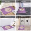 Purple and Gold Mandala Non-slip Doormat Floor Mat Water oil proof Carpet Rug for Kitchen Entrance Home Bathroom Footpad Mats