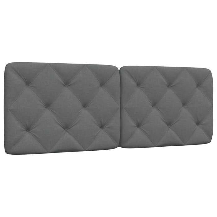 VidaXL Coussin de tête de lit gris foncé 120 cm tissu 4019213