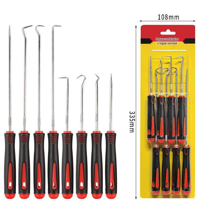 4-Piece Oil Seal Hook Set: Tire Repair & O-ring Puller Removal Tools