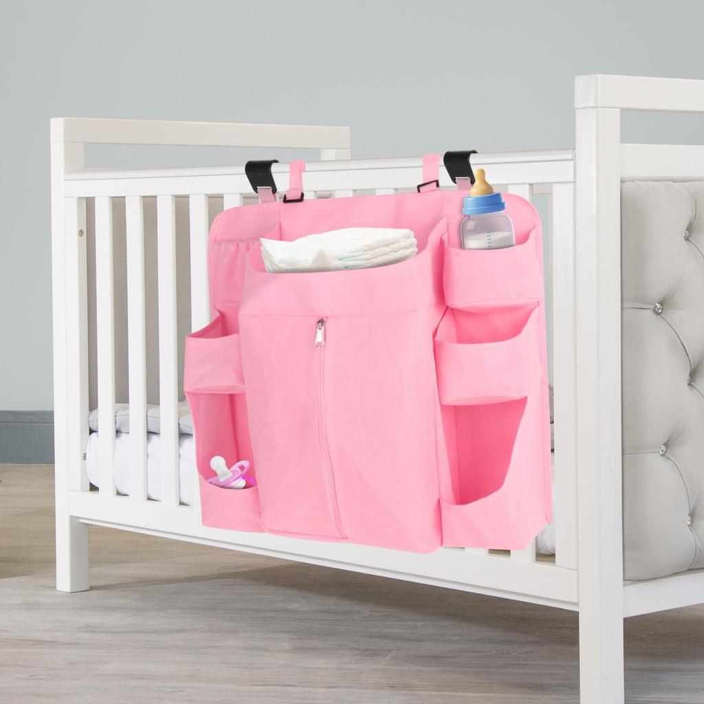 Hanging Diaper Stacker Ample Storage Nursery Organizer with 13 Pockets for Crib and Changing Table Organization