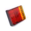 2Pcs LED Trailer Tail Light 12V 8 LED Amber Red Taillight Turn Signal Brake Running Tail Stop Light for Truck Camper RVs