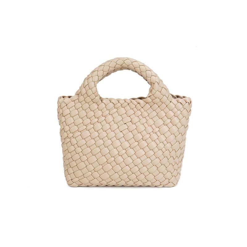 Handwoven Mini Tote Bag Women Crossbody Or Handheld PU Leather Lightweight Daily Use In 11 Colors