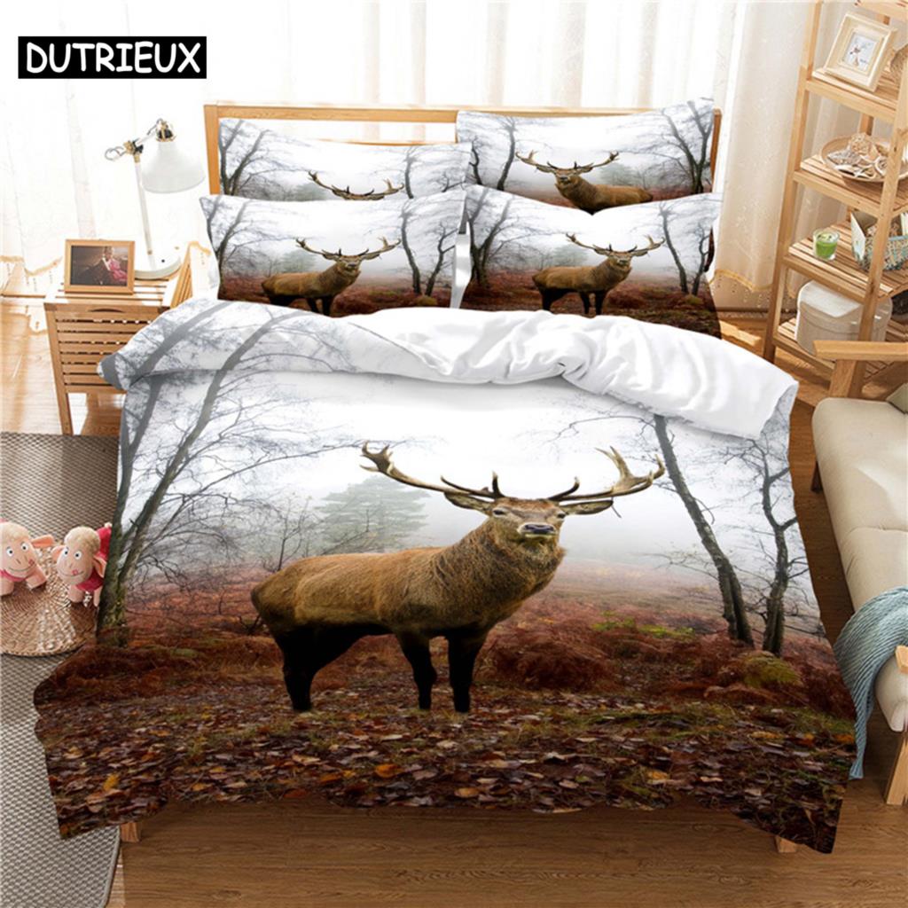 3D Bed set Beautiful Beach Bedding Bed Sets Modern Quilt Cover+pillowcases Winter California King Bedding Sets Jogo De Cama Bed