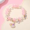 Sanrio Cinnamoroll Crystal Beaded Bracelet - Handmade Cartoon Gift for Female Students, Friends, and Couples.