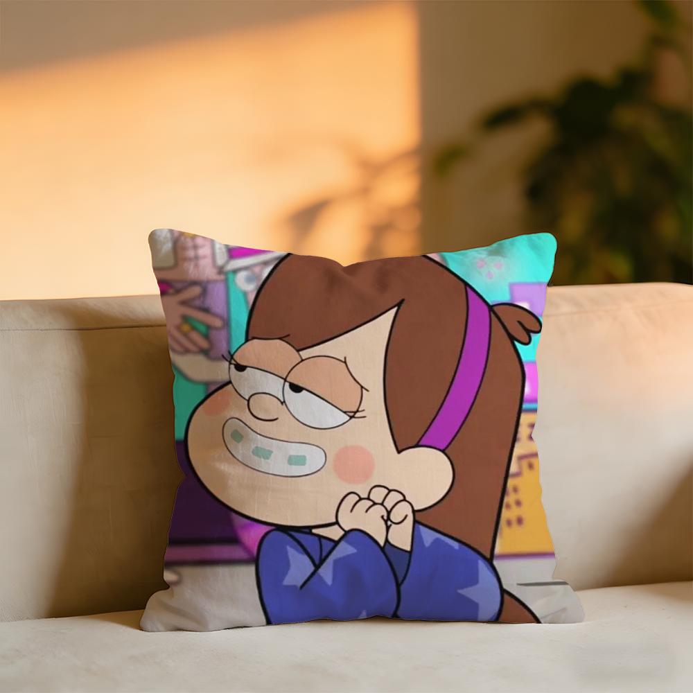 Gravity Falls Cushion Cover Cozy Velvet Throw PillowSoft Warm Cushion For Sofa  Bed