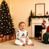Family Matching Christmas Print Long Sleeve and Long Pants Pajama Set Loungewear for Men Women and Kids
