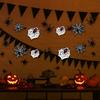 Paper Spider Web Hanging Flag Black Happy Halloween Decoration  Home Decoration