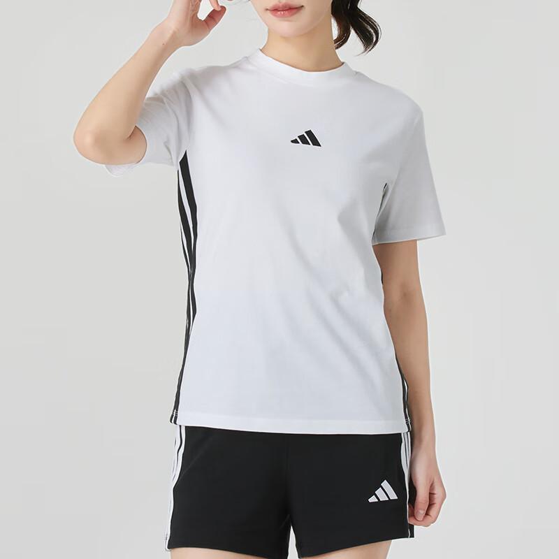 Adidas Soft Comfortable Breathable Short Sleeve T-Shirt Women Tops White JY8576