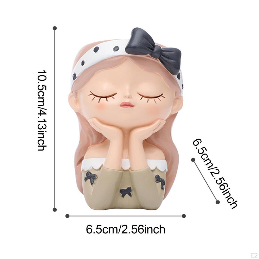 Girl Flower Pot Planter Creative Ornament Home Decoration Plant Container Resin for