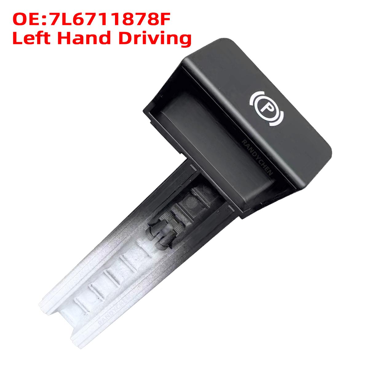 x1 Hand Brake Parking Release Lever Handle Switch Button Trim For VW Touareg 7L 1 2002-2010 7L6711878G 7L6711878F LHD-1PC