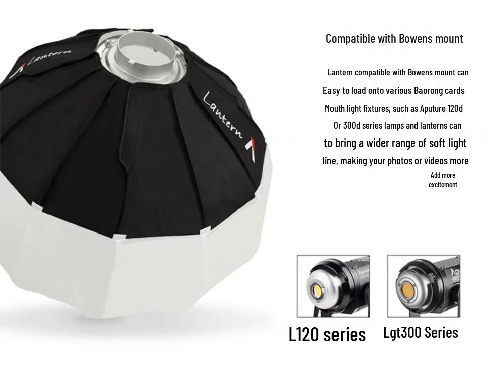Aputure 65cm Lantern Softbox for Photography and Live Streaming