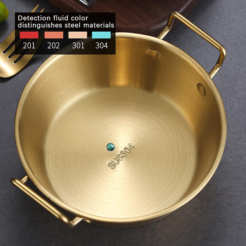 Household Double Handle Snacks Plate Cuisine Bowl Stainless Steel Round Rice Wine Bowls Anti Scalding Sauce Food Container