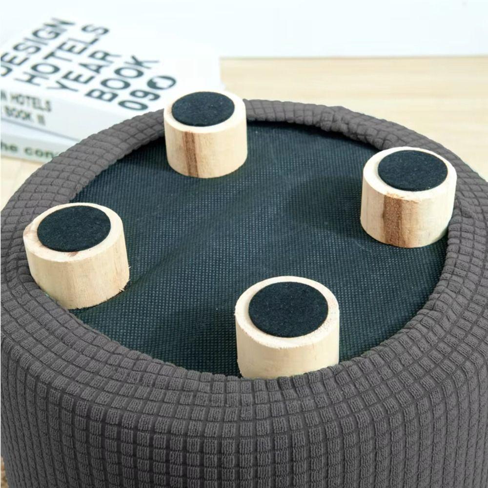 Elastic Seat Slipcovers Dustproof Footstool Cover Chair Cover  Footstool Protector For Furniture