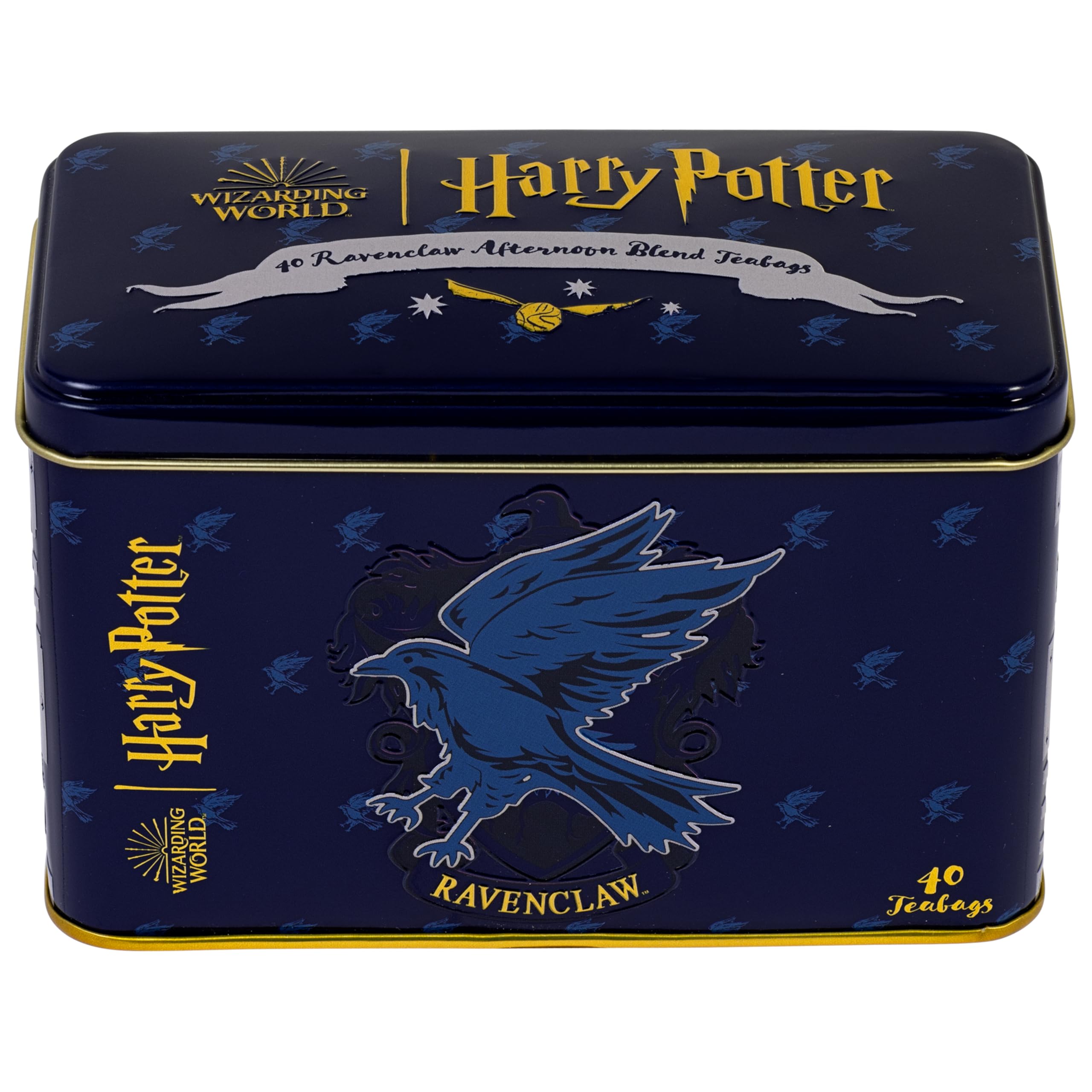 New English Tea Harry Potter Ravenclaw Emblem Tea Caddy, 40 English Afternoon Tea Bags