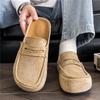 Herren Große Größen Vintage Old Money Stil Bequeme Plateau Geschlossene Zehen Mules Hausschuhe