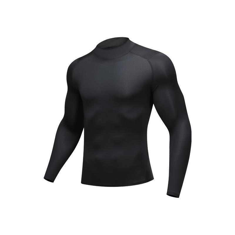 

Мужская быстросохнущая спортивная футболка с длинным рукавом и высоким воротником 3XL