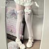 Japanese Subculture Personality Abi Stockings Suspenders Integrated Knee Socks Jk Cute Print Sexy Stockings Black