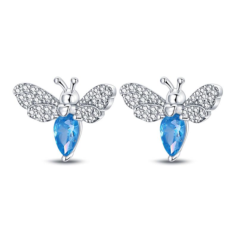 925 Silver Dragonfly Hoop Earrings Exquisite Jewelry For Women Fine Birthday Party Gifts