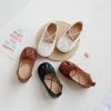 Girls Leather Shoes Princess Sweet Fashion Children's Flats Soft Ruffle Pleated Kids Dress Shoes Slip-on Spring Summer Prewalker