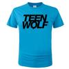 Teen Wolf Letter Print 2024 Summer Popular Trend Simple Round Neck T-shirt Casual High endVersatile Short SleeveG138