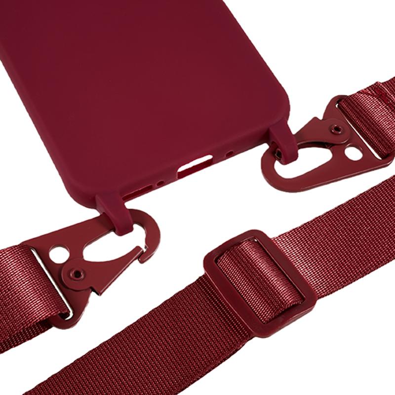 For Samsung Galaxy A54 5G Soft TPU Case Matte Finish Phone Protector with Wide Lanyard