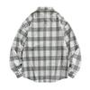 Men's Loose Plaid Retro Long-sleeved Shirt Jacket Large Size Fashion Casual Cardigan Handsome Shirt