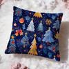 Christmas Cushion Cover Premium Comfort Reversible Pillow Cove -Two In One Design for Any Room & Car Interior