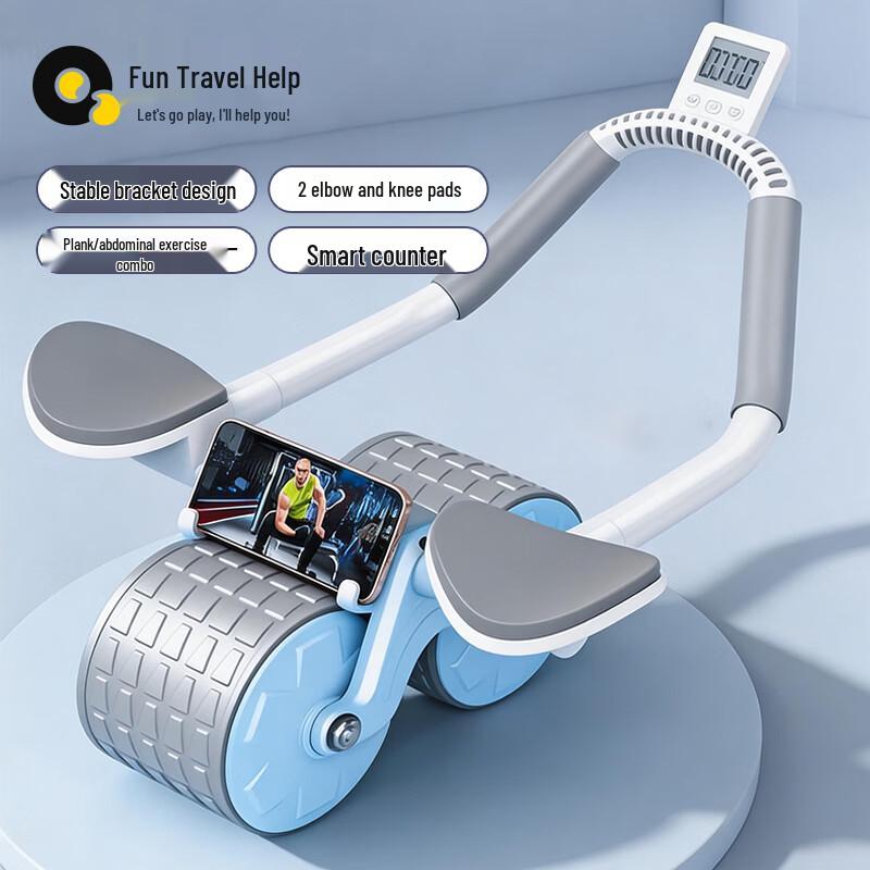 Automatic Rebound Dual-Wheel Ab Roller Kit