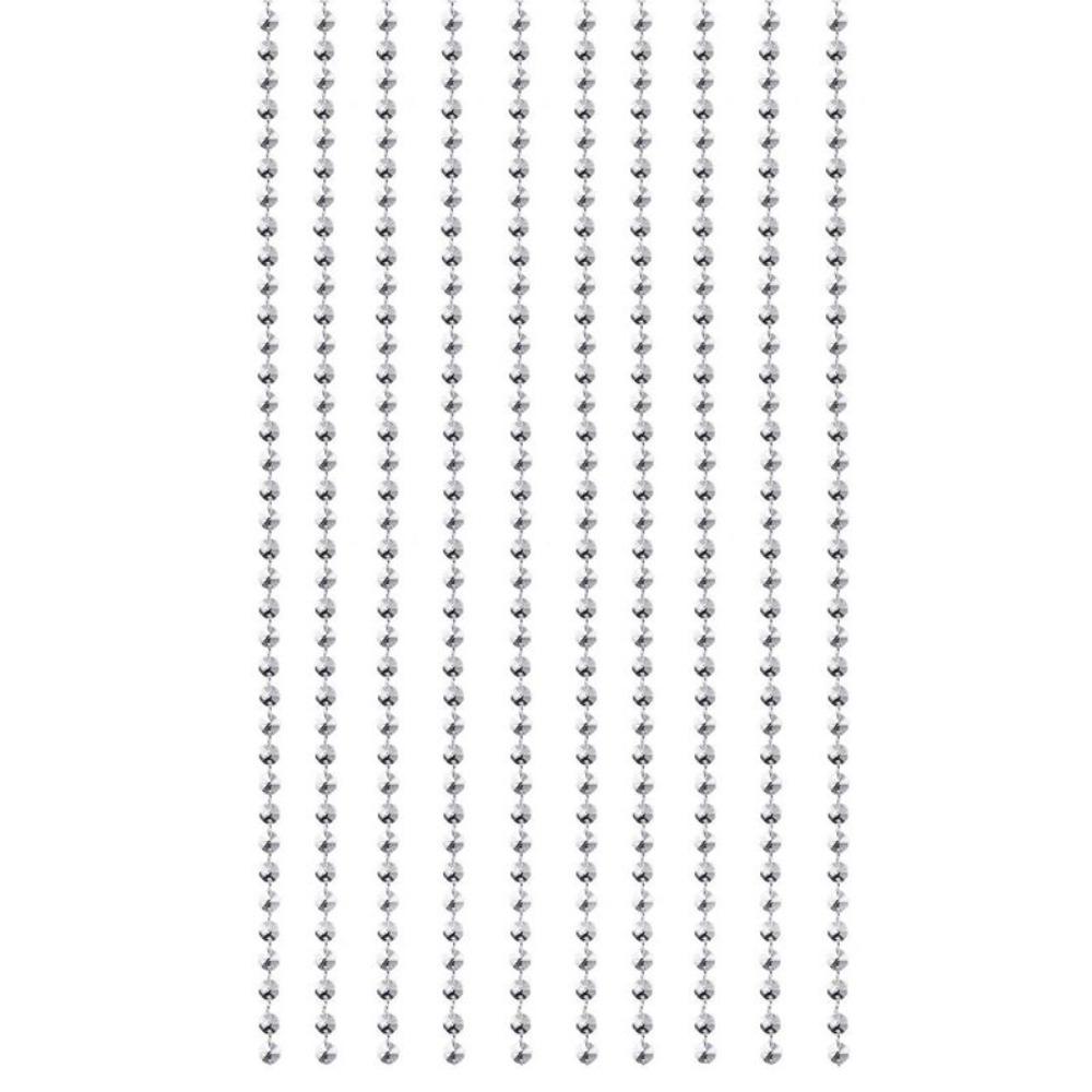 10PCS 100cm Clear Beaded Curtain Shinning Transparent Acrylic Chandelier Chain Decoration Hanging Chandelier Accessories