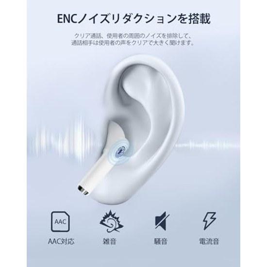 2026 Upgrade Version AOKIMI Wireless Earphones Bluetooth V12 Compact Lightweight Hi-Fi Up 36 Hours Playback Cordless ENC Noise Cancelling Automatic