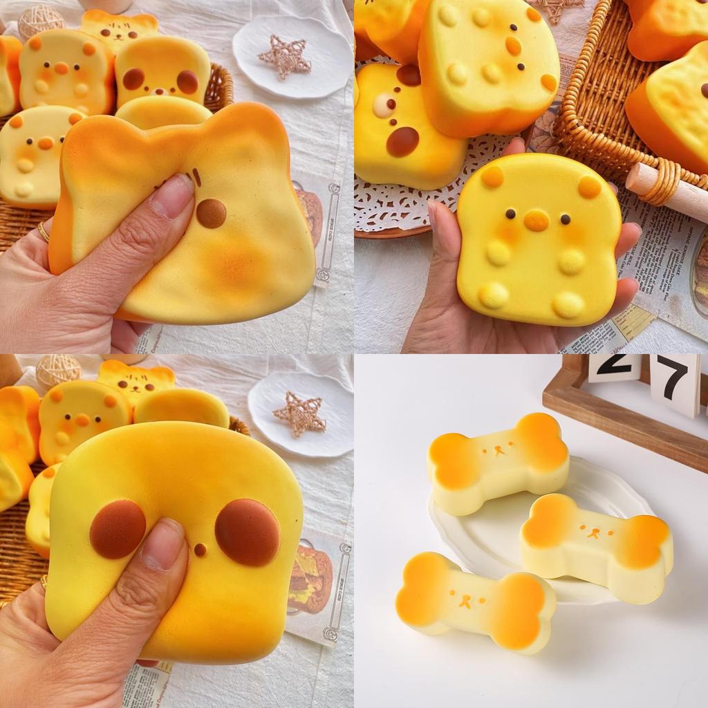 Squishy Cat Toast Stress Relief Toy With Slow Rebound For Relaxation And Hand Exercise